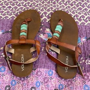 Volcom leather sandals size 6